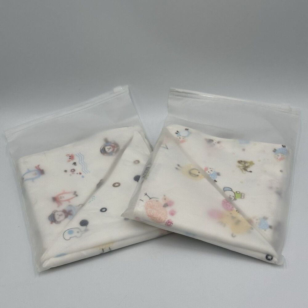 M&Y Organic Bandana Bibs 2 Packs Of Four Soft, Double-Sided, Adjustable Snap